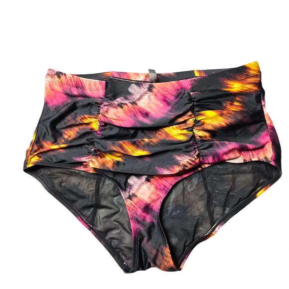 Torrid Wash Striped Dye V Flounce Bikini Size: 0x - Picture 4 of 7